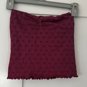 Two FP tanks. Free people intimates strapless tank & free people green tank.